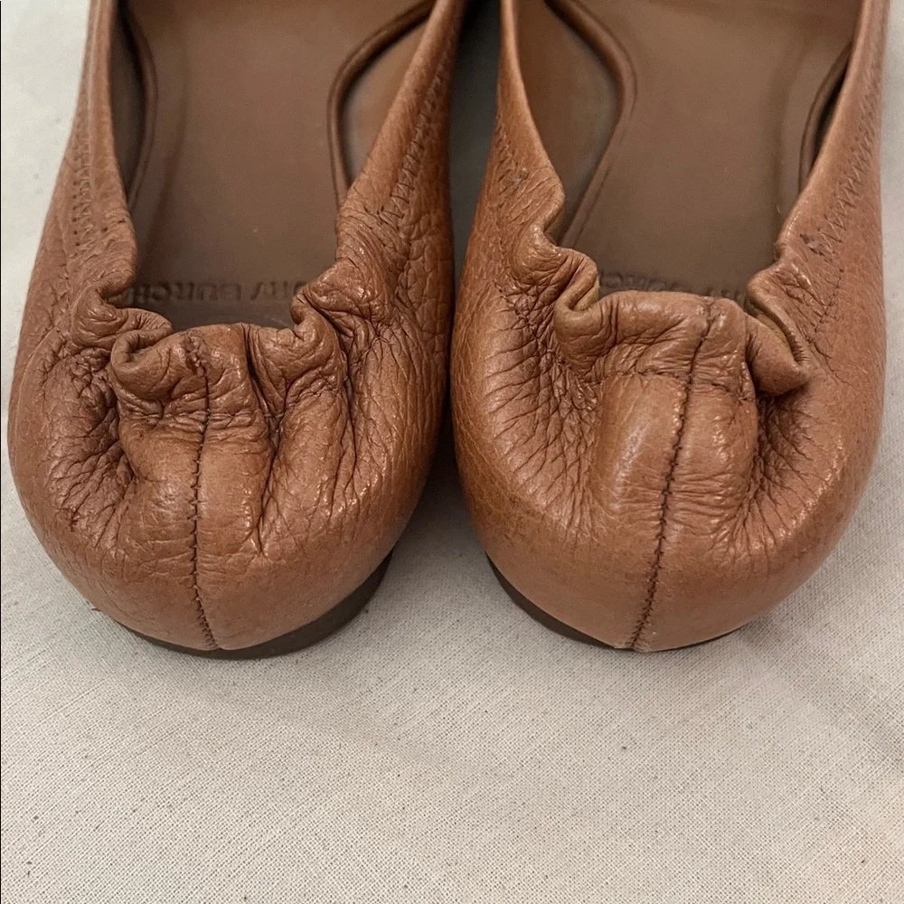 Tory Burch | Reva Ballet Flats | size 5 | Royal Tan Leather - Picture 4 of 8